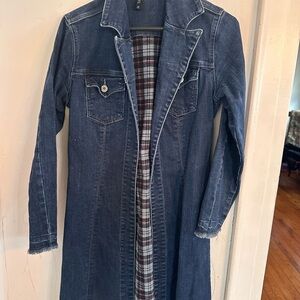 Stylish Blue Denim Longline Jacket